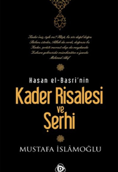 Kader Risalesi ve şerhi Hasan El-Basri Kader Risalesi ve şerhi Hasan El-Basri