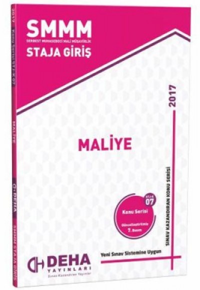 SMMM Staja Giriş Maliye Konu Serisi STJ-K 07 SMMM Staja Giriş Maliye Konu Serisi STJ-K 07