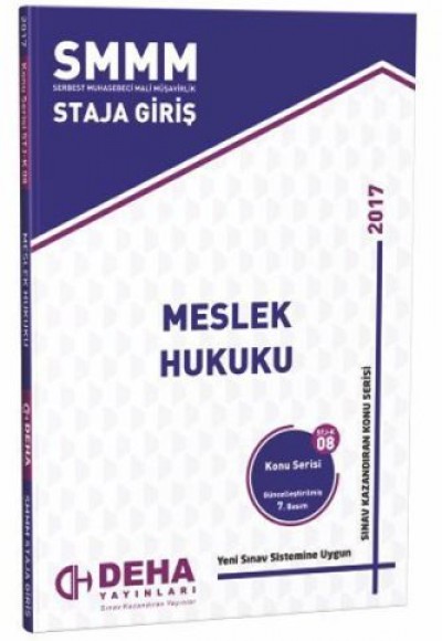 SMMM Staja Giriş Meslek Hukuku Konu Serisi STJ- K 08 SMMM Staja Giriş Meslek Hukuku Konu Serisi STJ- K 08