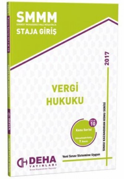 SMMM Staja Giriş Vergi Hukuku Konu Serisi STJ- 10 SMMM Staja Giriş Vergi Hukuku Konu Serisi STJ- 10