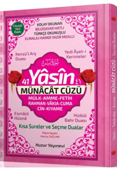 41 Yasin ve Münacât Cüzü Hafız Boy Fihristli Yasin - Kod 070 41 Yasin ve Münacât Cüzü Hafız Boy Fihristli Yasin - Kod 070