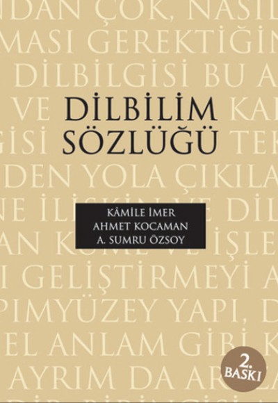 Dilbilim Sözlüğü Dilbilim Sözlüğü