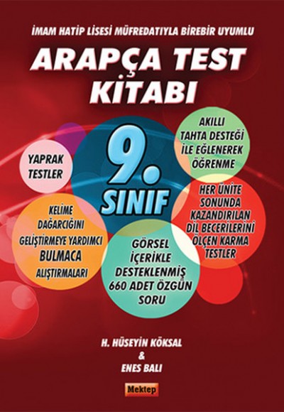 9.Sınıf Arapça Test Kitabı İmam Hatip Müfredatıyla Birebir Uyumlu 9.Sınıf Arapça Test Kitabı İmam Hatip Müfredatıyla Birebir Uyumlu