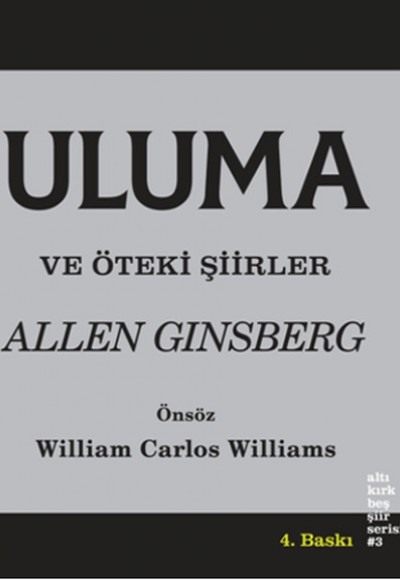 Uluma ve Öteki Şiirler (küçük boy) Uluma ve Öteki Şiirler (küçük boy)