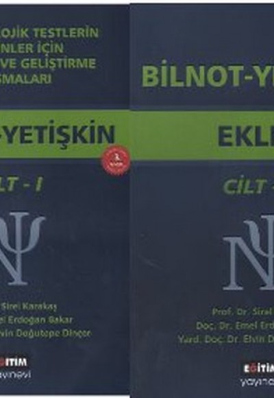Bilnot-Yetişkin (2 Kitap) Nöropsikolojik Testlerin Yetişkinler İçin Araştırma ve Geliştirme Çal Bilnot-Yetişkin (2 Kitap) Nöropsikolojik Testlerin Yetişkinler İçin Araştırma ve Geliştirme Çal