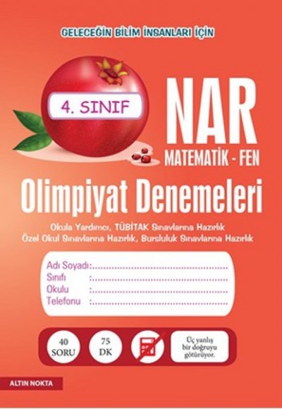 Altın Nokta 4. Sınıf Nar Olimpiyat Denemeleri Altın Nokta 4. Sınıf Nar Olimpiyat Denemeleri