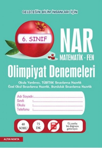 Altın Nokta 6. Sınıf Nar Olimpiyat Denemeleri Altın Nokta 6. Sınıf Nar Olimpiyat Denemeleri