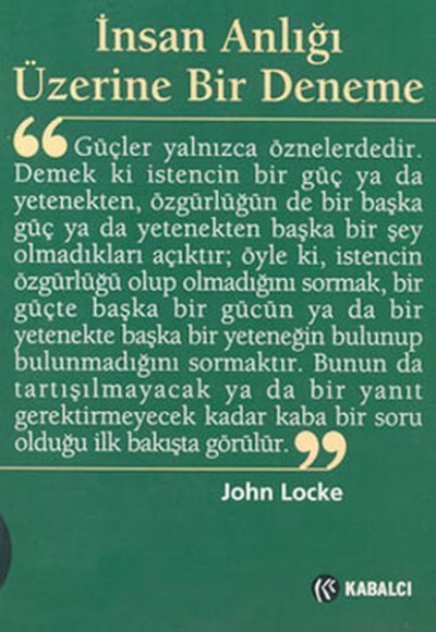 İnsan Anlığı Üzerine Bir Deneme İnsan Anlığı Üzerine Bir Deneme