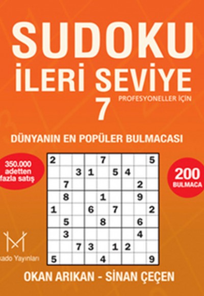 Sudoku İleri Seviye 7 Profesyoneller İçin Sudoku İleri Seviye 7 Profesyoneller İçin
