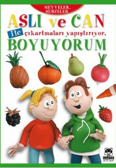 Aslı ve Can ile Çıkartmaları Yapıştırıyor, Boyuyorum - Meyveler, Sebzeler Aslı ve Can ile Çıkartmaları Yapıştırıyor, Boyuyorum - Meyveler, Sebzeler