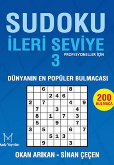 Sudoku İleri Seviye 3 Sudoku İleri Seviye 3