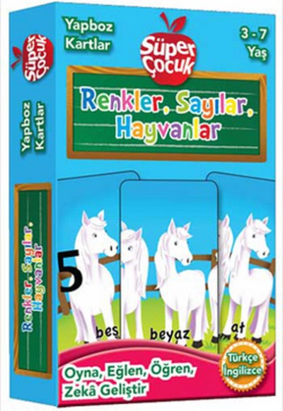Yapboz Kartlar: Renkler, Sayılar, Hayvanlar 3-7 Yaş Oyna - Eğlen - Öğren - Zeka Geliştir Yapboz Kartlar: Renkler, Sayılar, Hayvanlar 3-7 Yaş Oyna - Eğlen - Öğren - Zeka Geliştir