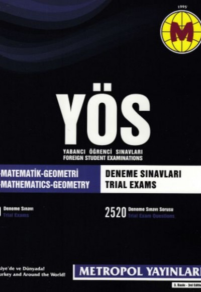 Metropol YÖS Deneme Sınavları (30 Deneme) (Yeni) Metropol YÖS Deneme Sınavları (30 Deneme) (Yeni)