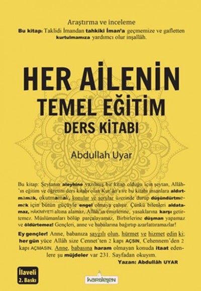 Her Ailenin Temel Eğitim Ders Kitabı Her Ailenin Temel Eğitim Ders Kitabı