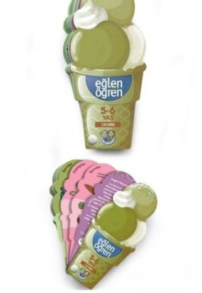 Eğlen Öğren Ice Cream - 120 Soru (5-6 Yaş) Eğlen Öğren Ice Cream - 120 Soru (5-6 Yaş)