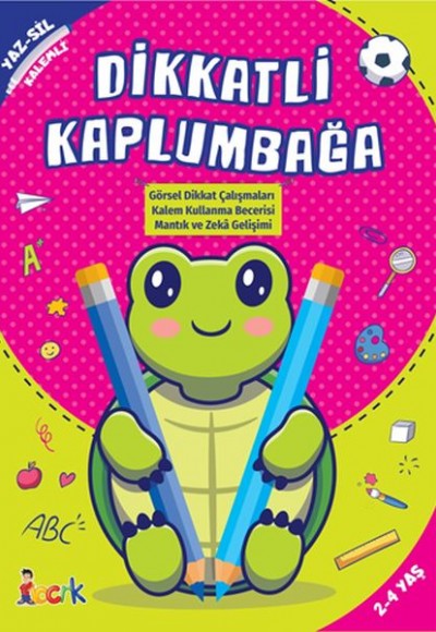 Dikkatli Kaplumbağa - Yaz-Sil-Kalemli Dikkatli Kaplumbağa - Yaz-Sil-Kalemli