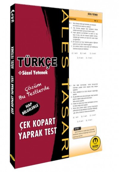 Tasarı ALES Türkçe Sözel Yetenek Yaprak Test Çek Kopart Tasarı ALES Türkçe Sözel Yetenek Yaprak Test Çek Kopart