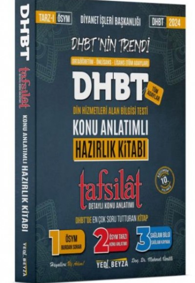 YediBeyza 2024 Dhbt Tafsilât Hazırlık Kitabı YediBeyza 2024 Dhbt Tafsilât Hazırlık Kitabı