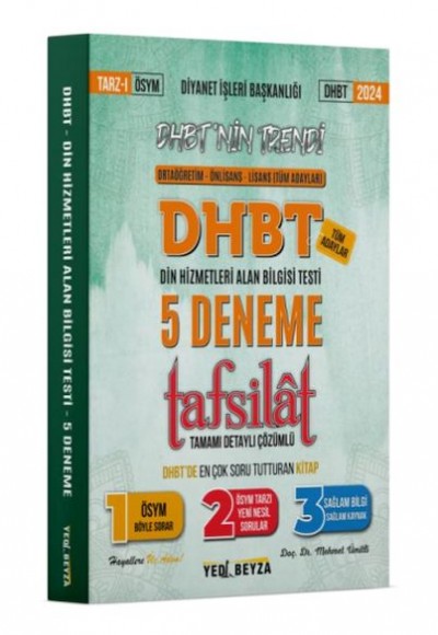 YediBeyza 2024 Dhbt Tafsilât Tamamı Çözümlü 5 Deneme YediBeyza 2024 Dhbt Tafsilât Tamamı Çözümlü 5 Deneme
