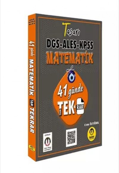 Tasarı Matematik 41 Günde DGS ALES KPSS Tekrar Tasarı Matematik 41 Günde DGS ALES KPSS Tekrar