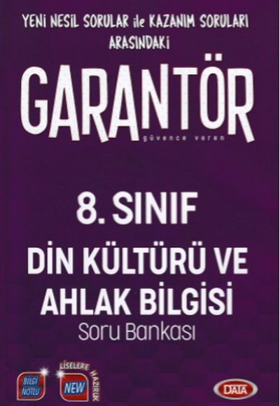 Data 8.Sınıf Garantör Din Kültürü ve Ahlak Bilgisi Soru Bankası Data 8.Sınıf Garantör Din Kültürü ve Ahlak Bilgisi Soru Bankası