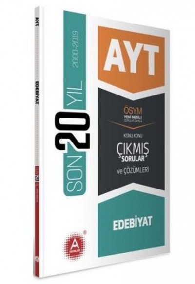 A Yayınları AYT Edebiyat Son 20 Yıl Konu Konu Çıkmış Sorular (Yeni)