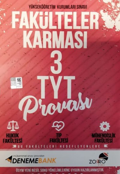 Denemebank Fakülteler Karması TYT Provası 3 Deneme Sınavı (Yeni) Denemebank Fakülteler Karması TYT Provası 3 Deneme Sınavı (Yeni)