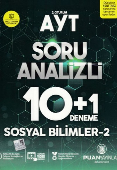 Puan AYT 2. Oturum Soru Analizli 10+1 Deneme Sosyal Bilimler-2 Puan AYT 2. Oturum Soru Analizli 10+1 Deneme Sosyal Bilimler-2