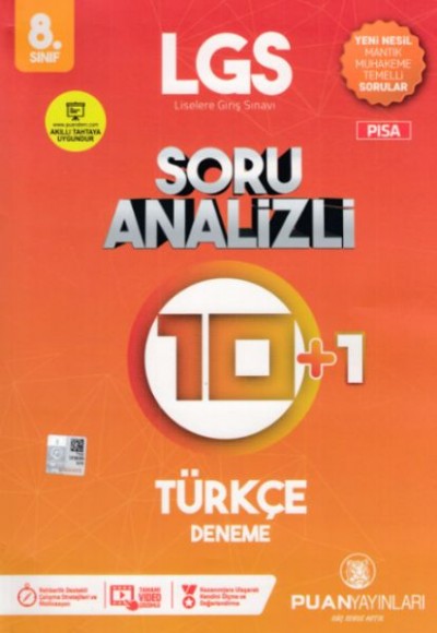 Puan LGS 8. Sınıf Soru Analizli 10+1 Türkçe Deneme (Yeni) Puan LGS 8. Sınıf Soru Analizli 10+1 Türkçe Deneme (Yeni)