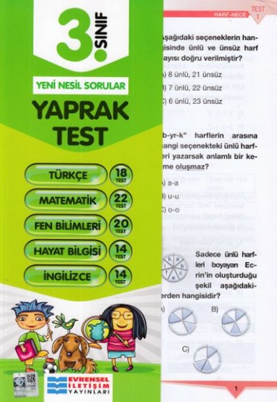 Evrensel 3. Sınıf Tüm Dersler Yaprak Testler (Yeni) Evrensel 3. Sınıf Tüm Dersler Yaprak Testler (Yeni)