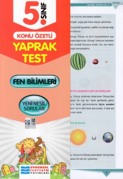 Evrensel 5. Sınıf Fen Bilimleri Konu Özetli Yaprak Test (Yeni) Evrensel 5. Sınıf Fen Bilimleri Konu Özetli Yaprak Test (Yeni)