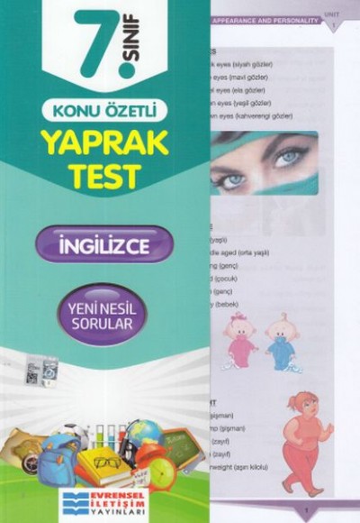 Evrensel 7. Sınıf İngilizce Konu Özetli Yaprak Test (Yeni) Evrensel 7. Sınıf İngilizce Konu Özetli Yaprak Test (Yeni)