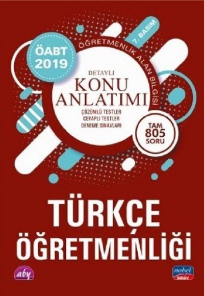 Nobel 2019 ÖABT Türkçe Öğretmenliği Detaylı Konu Anlatımı (Yeni) Nobel 2019 ÖABT Türkçe Öğretmenliği Detaylı Konu Anlatımı (Yeni)