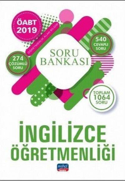 Nobel 2019 ÖABT İngilizce Öğretmenliği Soru Bankası (Yeni) Nobel 2019 ÖABT İngilizce Öğretmenliği Soru Bankası (Yeni)