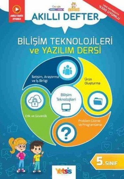Yetsis Yayınları 5. Sınıf Bilişim Teknolojileri ve Yazılım Dersi Akıllı Defter Yetsis Yayınları 5. Sınıf Bilişim Teknolojileri ve Yazılım Dersi Akıllı Defter