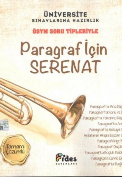 Fides ÖSYM Soru Tipleriyle Paragraf İçin Serenat (Yeni) Fides ÖSYM Soru Tipleriyle Paragraf İçin Serenat (Yeni)
