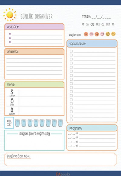 Günlük Organizer Bloknot - Günlük Hayatı Planlayan Bir Kurtarıcı Günlük Organizer Bloknot - Günlük Hayatı Planlayan Bir Kurtarıcı