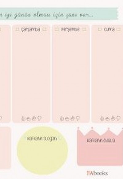 Haftalık Organizer Bloknot Haftalık Organizer Bloknot