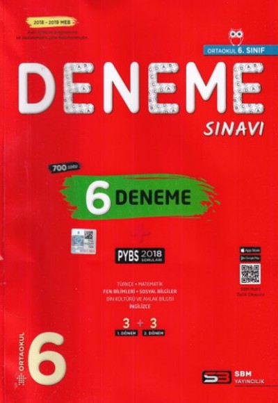 SBM 6.Sınıf PYBS 6 Deneme Sınavı (Yeni) SBM 6.Sınıf PYBS 6 Deneme Sınavı (Yeni)