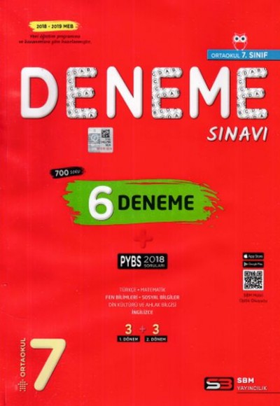 SBM 7. Sınıf 6 Deneme Sınavı (Yeni) SBM 7. Sınıf 6 Deneme Sınavı (Yeni)