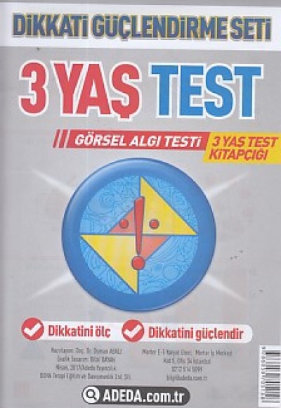 Dikkati Güçlendirme Seti 3 Yaş Test Dikkati Güçlendirme Seti 3 Yaş Test