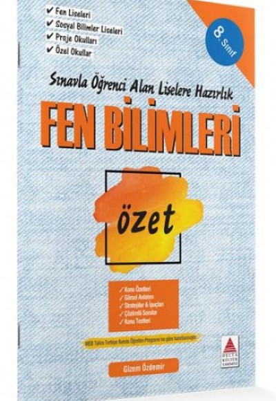 Delta Kültür 8. Sınıf Fen Bilimleri Özet Delta Kültür 8. Sınıf Fen Bilimleri Özet