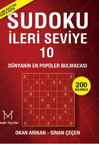 Sudoku İleri Seviye 10 Profesyoneller İçin Sudoku İleri Seviye 10 Profesyoneller İçin