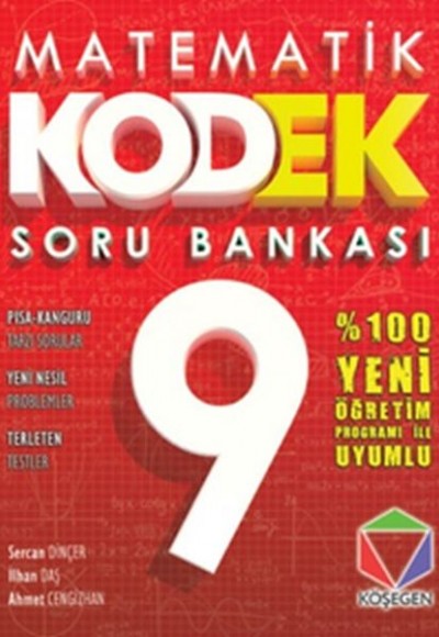 Köşegen Matematik Kodek 9 Soru Bankası (Yeni) Köşegen Matematik Kodek 9 Soru Bankası (Yeni)