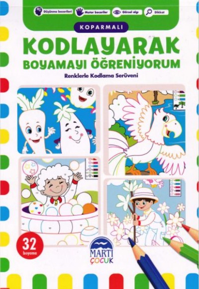 Kodlayarak Boyamayı Öğreniyorum Koparmalı 1 - Renklerle Kodlama Serüveni Kodlayarak Boyamayı Öğreniyorum Koparmalı 1 - Renklerle Kodlama Serüveni