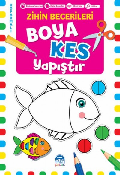 Boya Kes Yapıştır - Zihin Becerileri 3 Yaş Boya Kes Yapıştır - Zihin Becerileri 3 Yaş