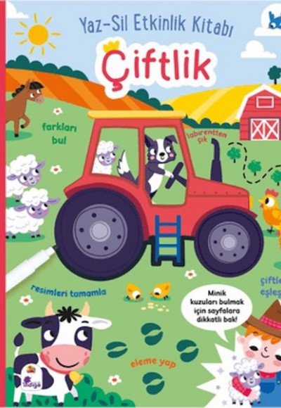 Yaz-Sil Etkinlik Kitabı - Çiftlik (Kalemli) Yaz-Sil Etkinlik Kitabı - Çiftlik (Kalemli)