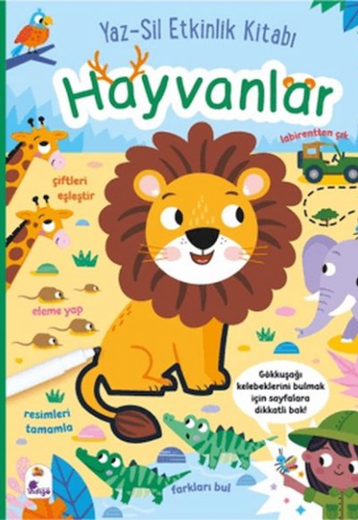 Yaz-Sil Etkinlik Kitabı - Hayvanlar (Kalemli) Yaz-Sil Etkinlik Kitabı - Hayvanlar (Kalemli)