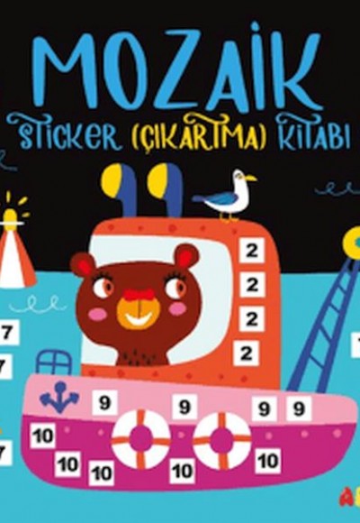 Mozaik Sticker Çıkartma Kitabı - Siyah Mozaik Sticker Çıkartma Kitabı - Siyah