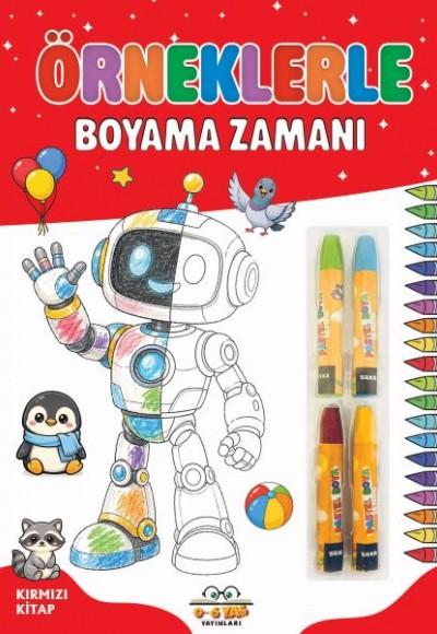 Örneklerle Boyama Zamanı - Kırmızı Kitap Örneklerle Boyama Zamanı - Kırmızı Kitap